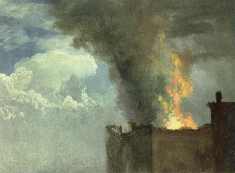 Albert Bierstadt the conflagration Germany oil painting art